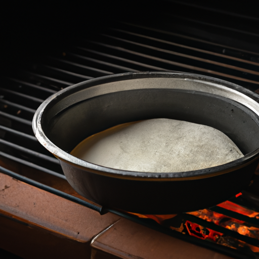 A cast iron Dutch oven, perfect for making delicious pizzas